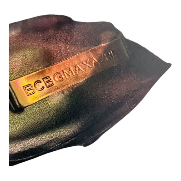 BCBGMAXAZRIA Slip On Pointed Toe Heeled Boots Leather Black US 7.5 EU 37.5 - Picture 7 of 9